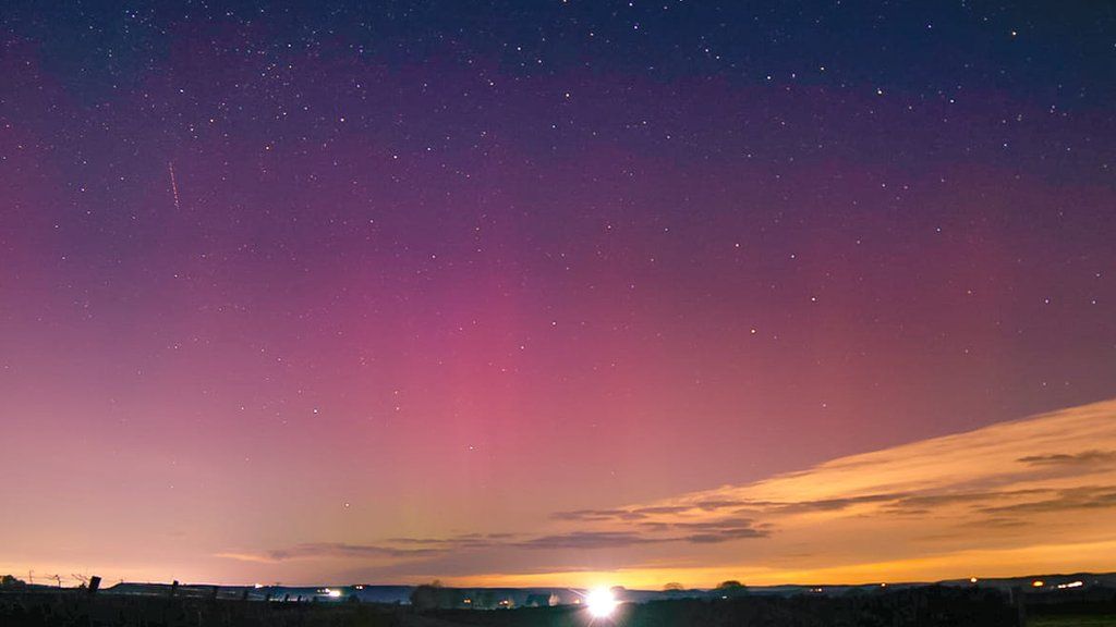Northern Lights from Monyash, Derbyshire
