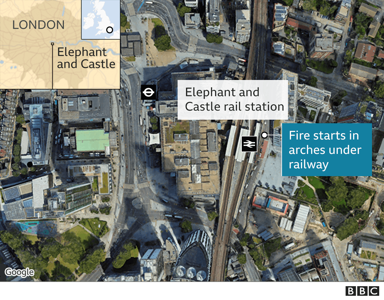 Map of Elephant and Castle