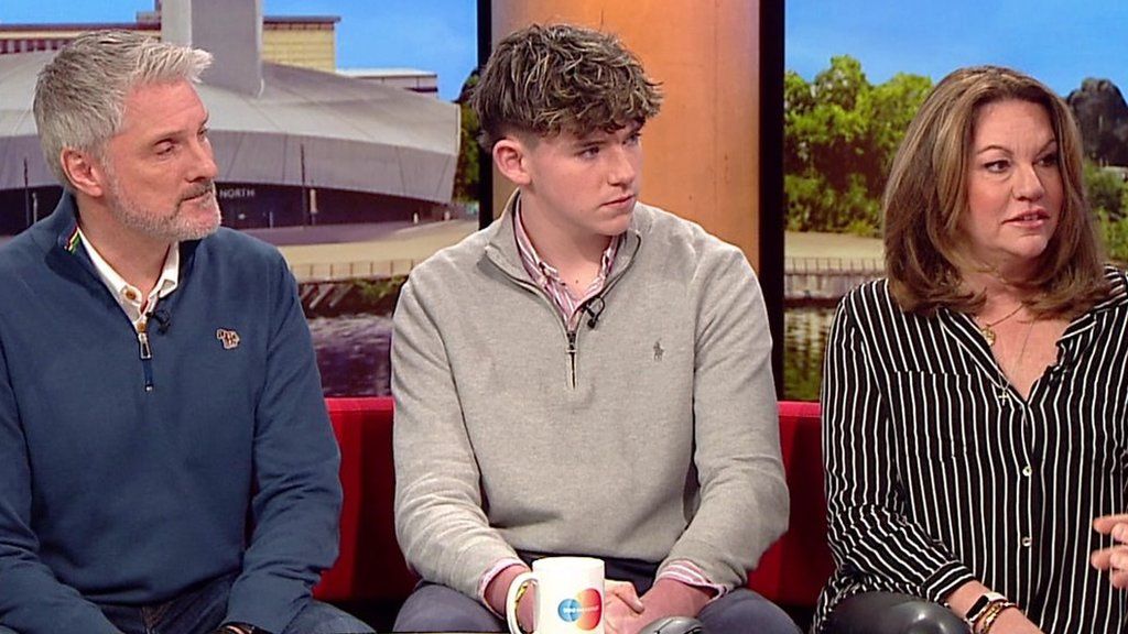 The Webber family on the BBC Breakfast sofa