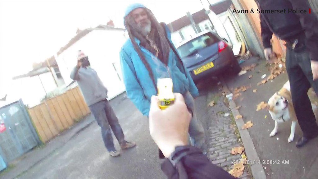 Still image from bodycam footage