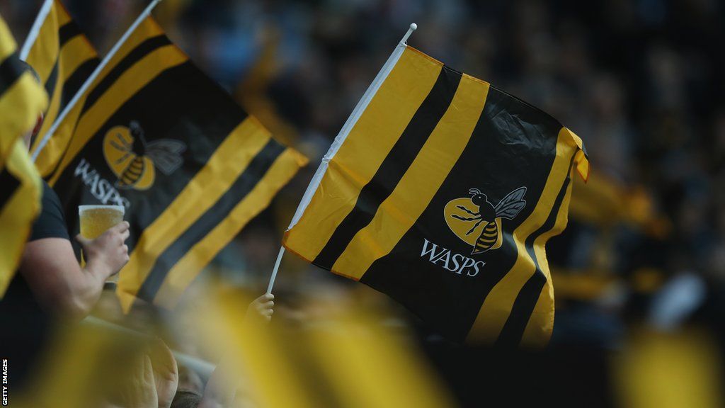 Generic images of Wasps flags at a match