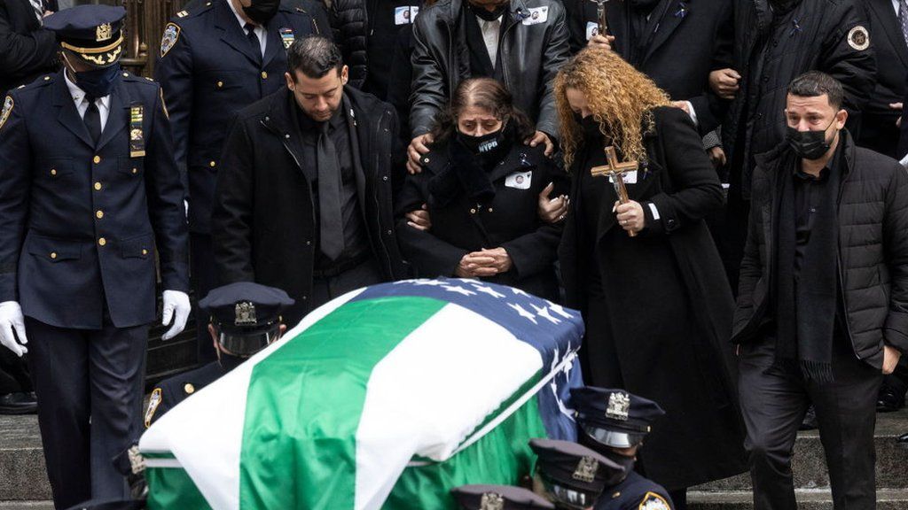 Funeral of NYPD officer Wilbert Mora
