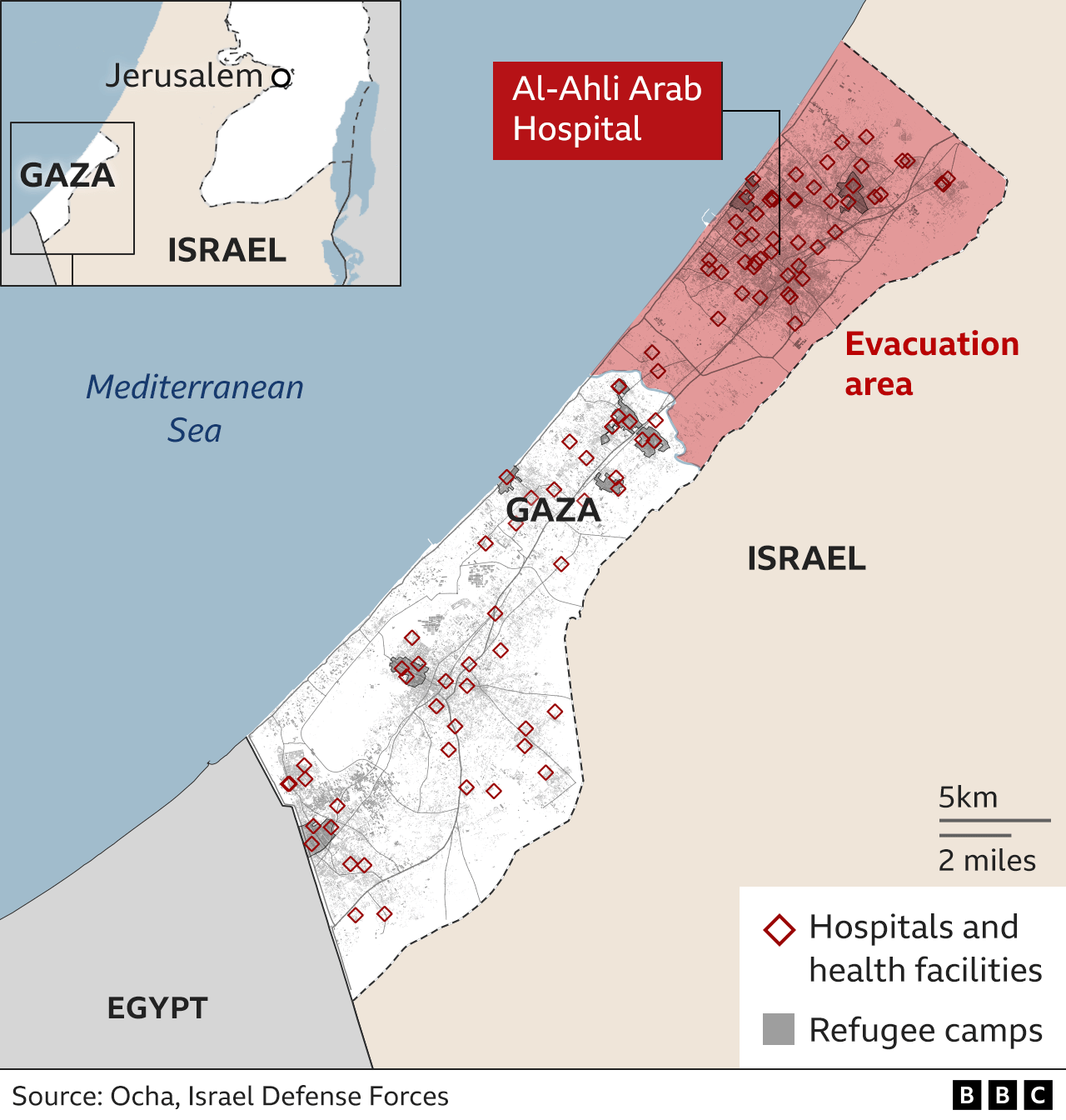 Israel, estado de guerra tras el ataque de Hamas desde Gaza 2 - Página 12 _131489152_gaza_hospitals-2x-nc