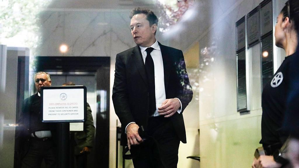 Elon Musk arrives for the trial of against OpenAI held at Dellums Federal Building in Oakland, California Tuesday, April 28, 2026.