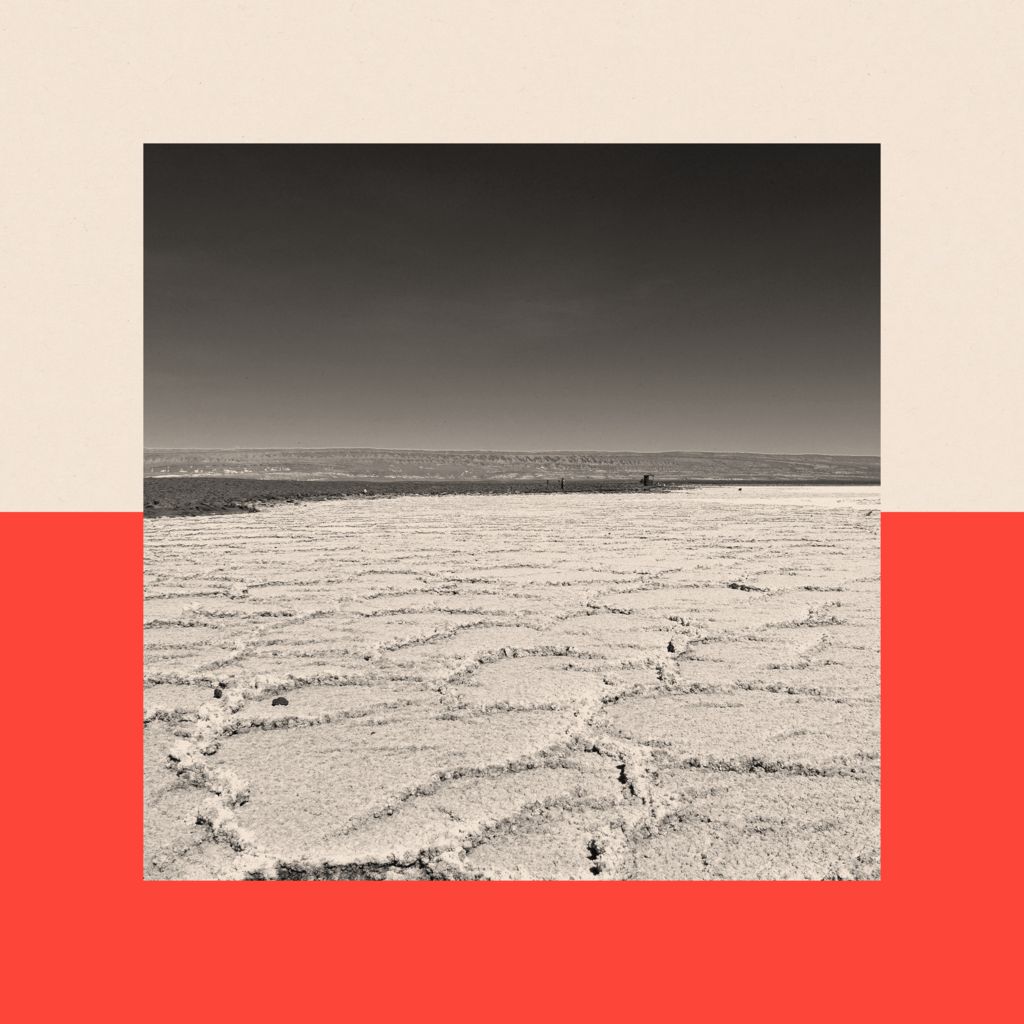A treated image of a wide shot of Salar de Atacama, Chile
