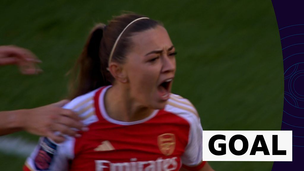 WSL: Katie McCabe scores Arsenal equaliser against Aston Villa