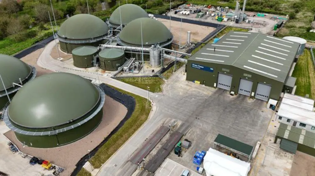 Planta de Spondon para convertir los residuos alimentarios de la ciudad en energía.