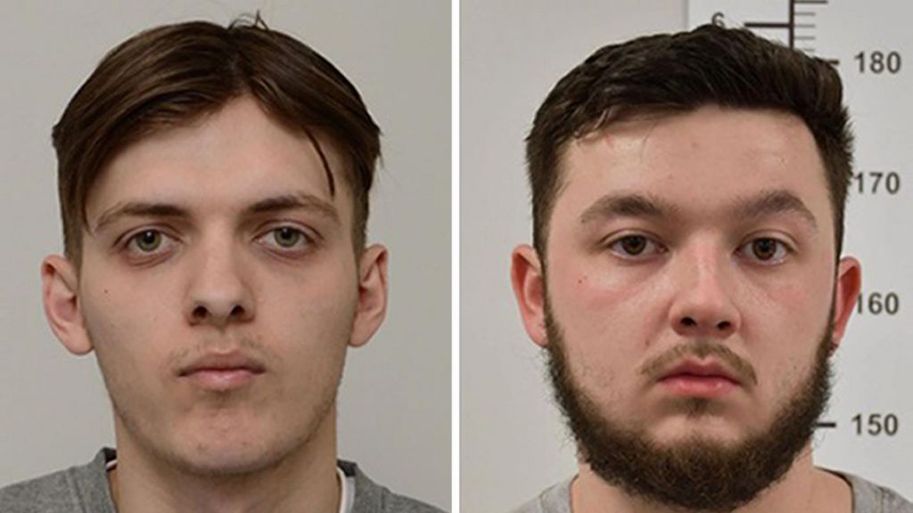 Custody shots of Jake Reeves, left, and Dylan Earl