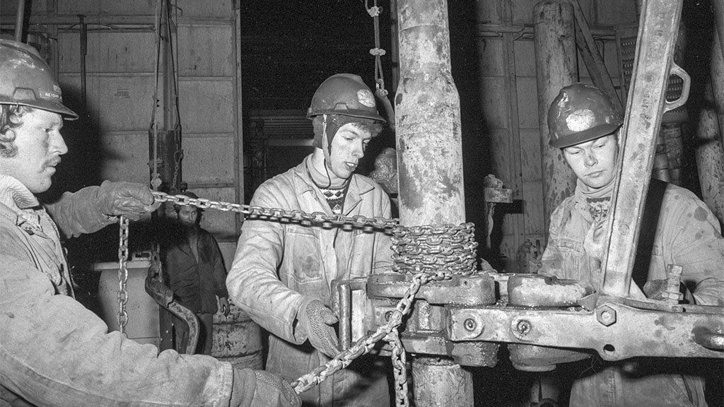 The Ekofisk oil drilling platform in 1973