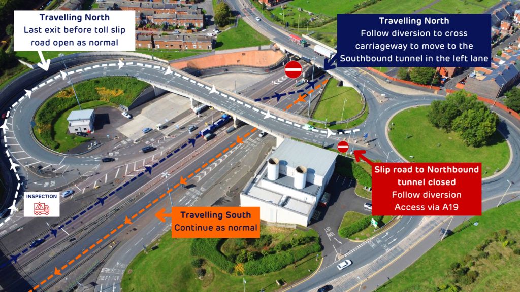 Tyne Tunnel diversions