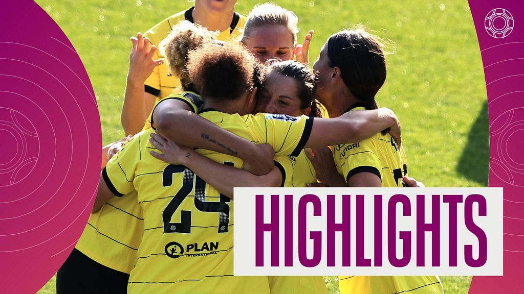 WSL highlights: Leicester 0-9 Chelsea - champions go top of table