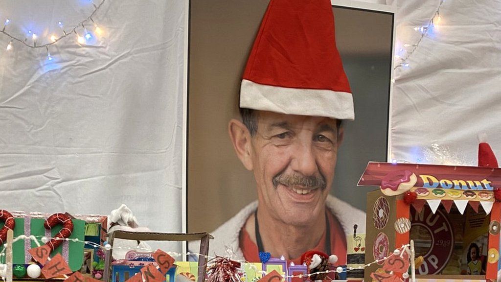 Christmas display in memory of Ian Coates