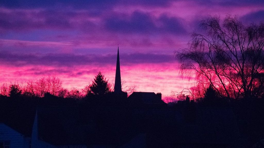 Purple Skies Seen Across England With Sunrises c News