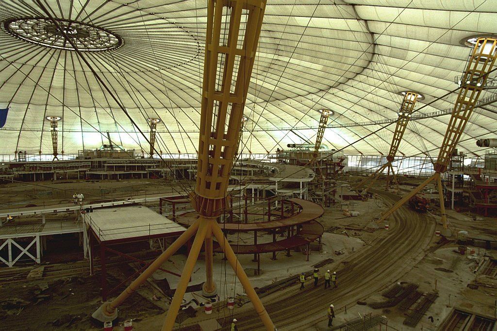 The Millennium Dome interior in 2000