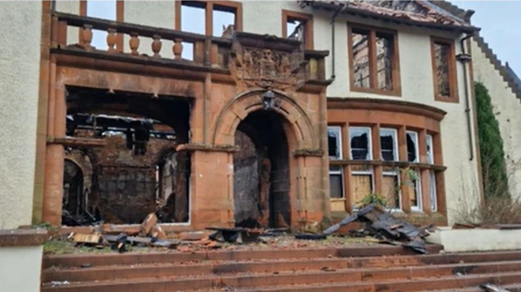 Only porch of historic Carnbooth House hotel salvaged after fire