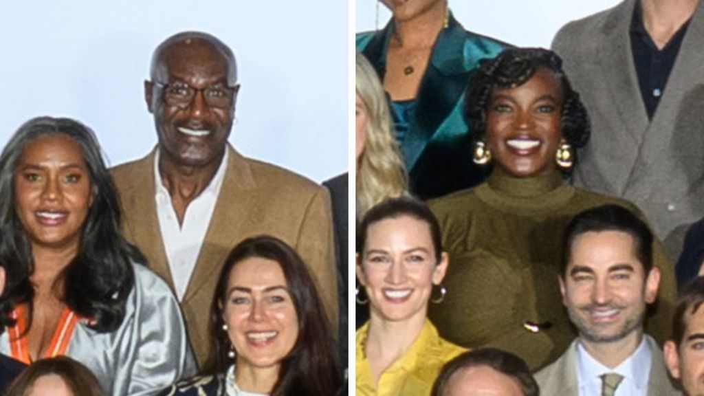Delroy Lindo and Wunmi Mosaku in the Oscars class photo
