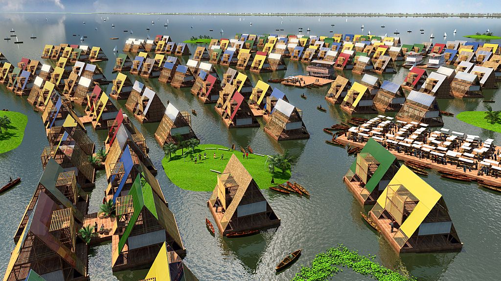 Computer design for a water community, Lagos, Nigeria - NLE Architects