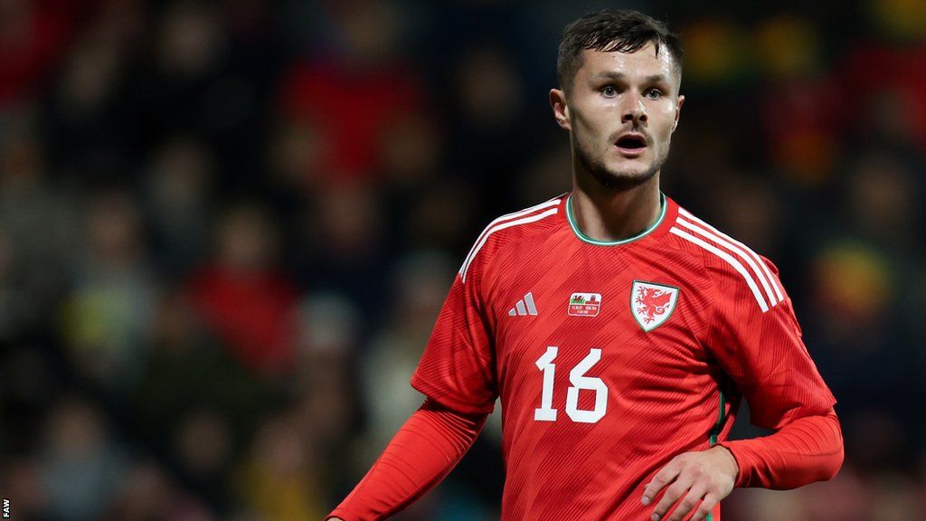 Liam Cullen in action for Wales against Gibraltar last year