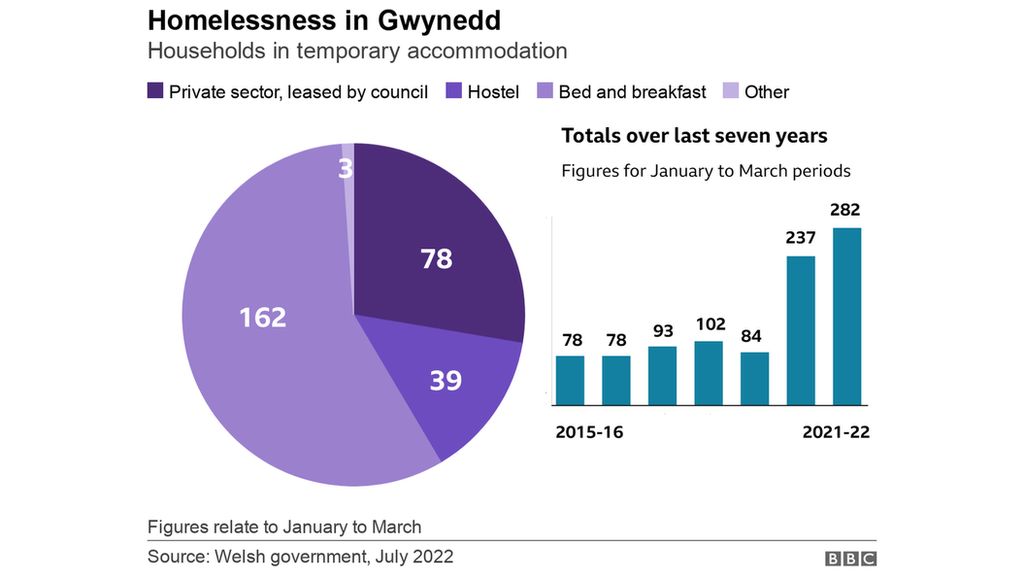 Homelessness in Gwynedd graphic