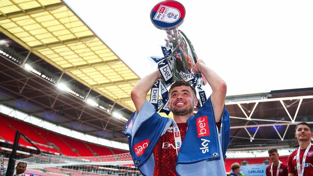 Alfie McCalmont started Carlisle United's victorious League Two play-off final against Stockport County last month