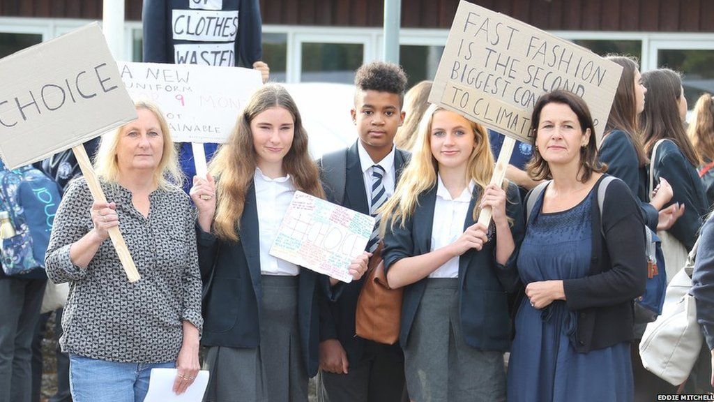 Protesting pupils