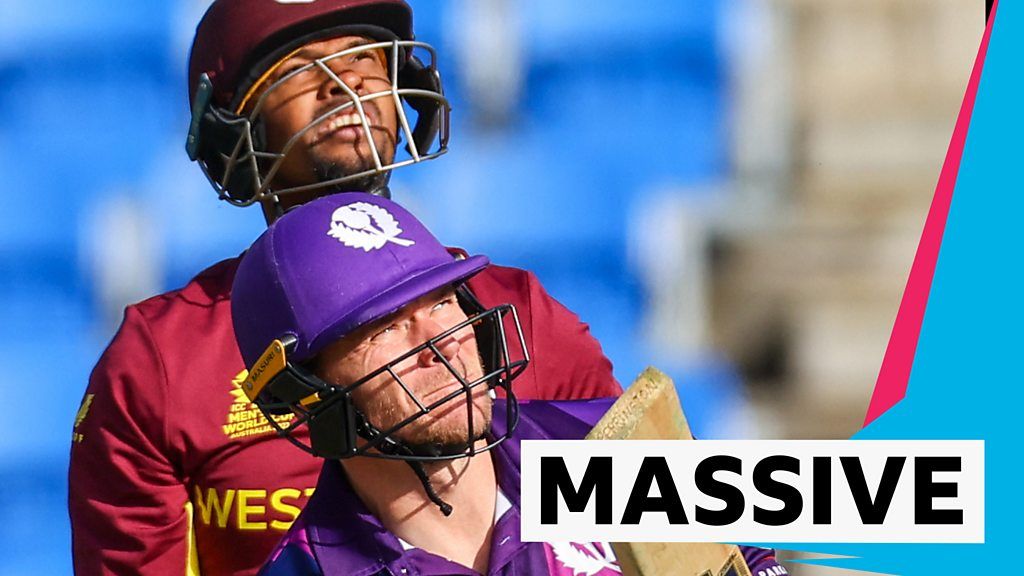 T20 World Cup: Scotland's Richie Berrington hits 'massive' six onto roof