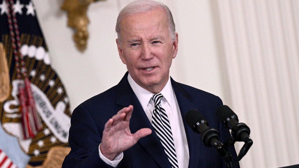 Biden on Monday at the White House for the signing ceremony