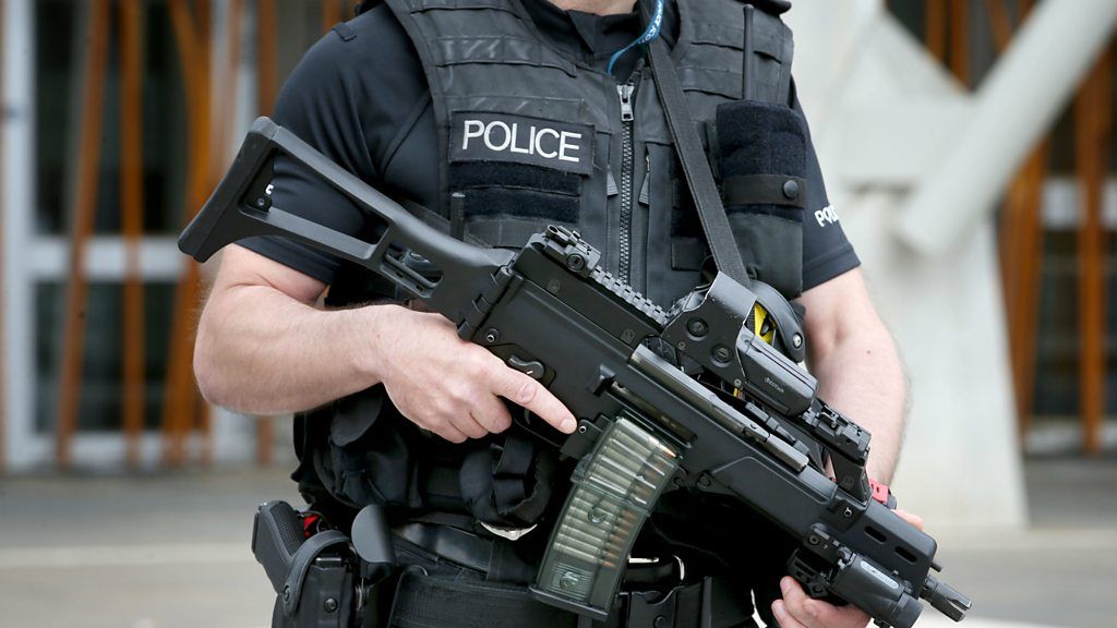 Armed police officer