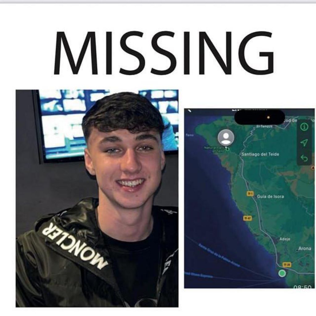 A missing poster of Jay Slater