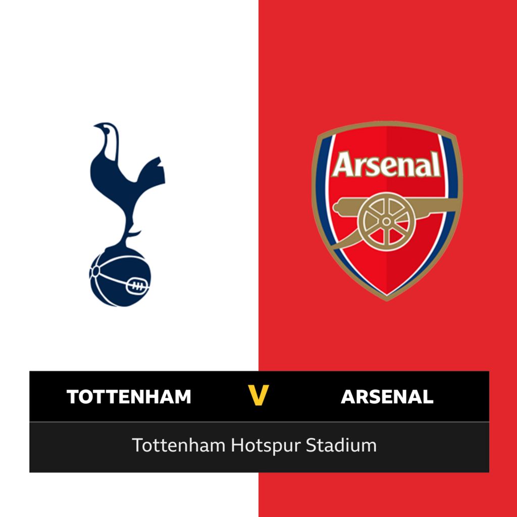 Follow Tottenham v Arsenal live