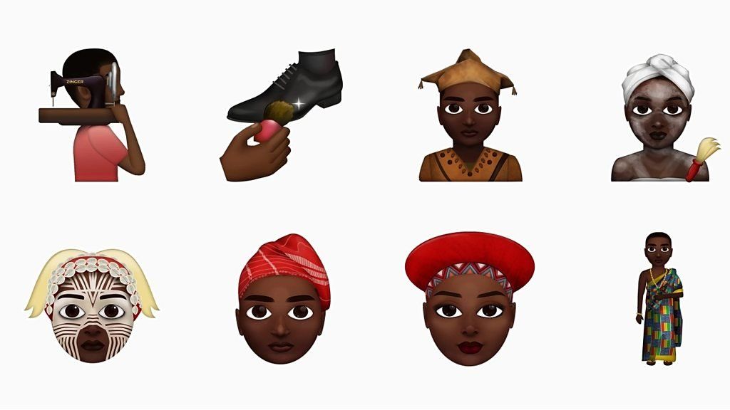 African emojis showing traditional dress
