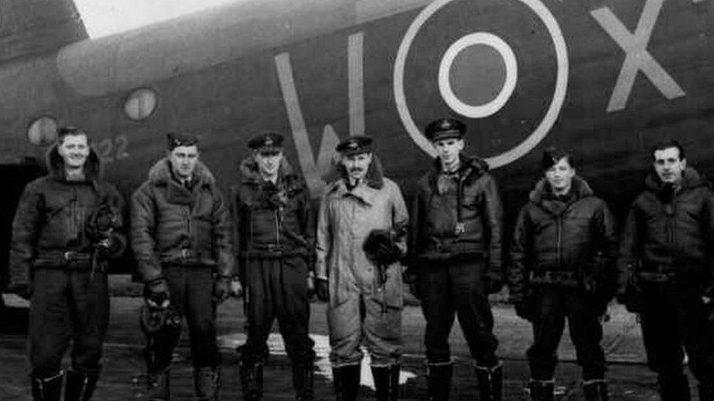 Sgt Charles Armstrong Bell and his crew during WW2