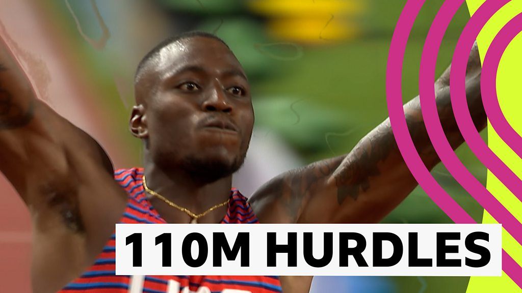 World Athletics Championships 2023: Grant Holloway wins third successive 110m hurdles title