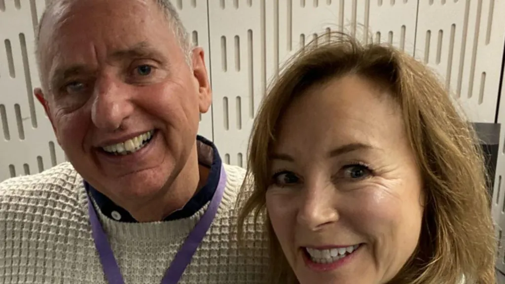 Ed Stewart with Dr Sian Williams 