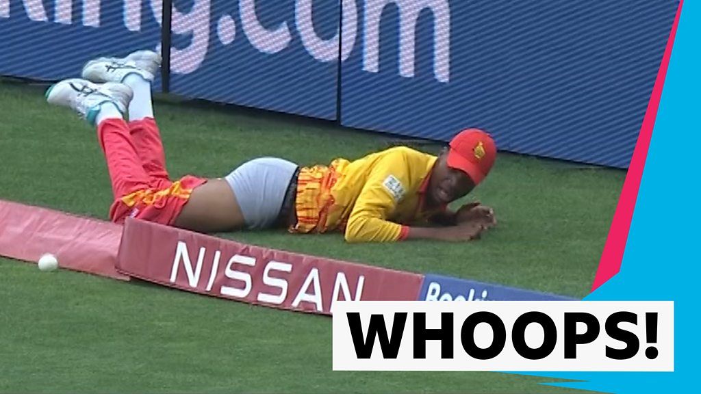 Copa Mundial T20: el defensor de Zimbabue Milton Shumba pierde los pantalones después de un lanzamiento vergonzosamente malo