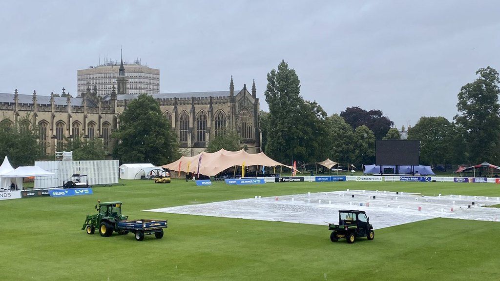 Covers on crease at Cheltenham College
