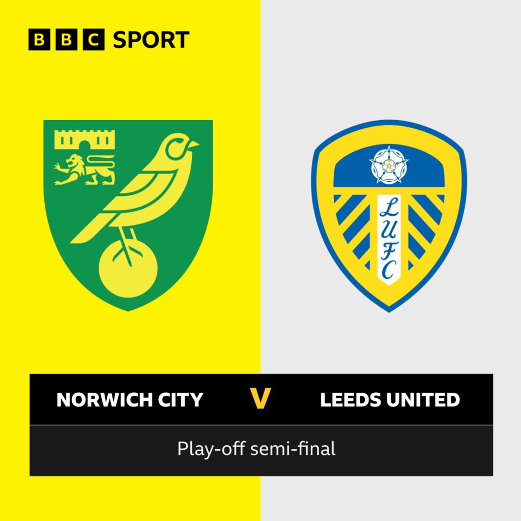 Norwich City will play Leeds United in the play-offs - BBC Sport