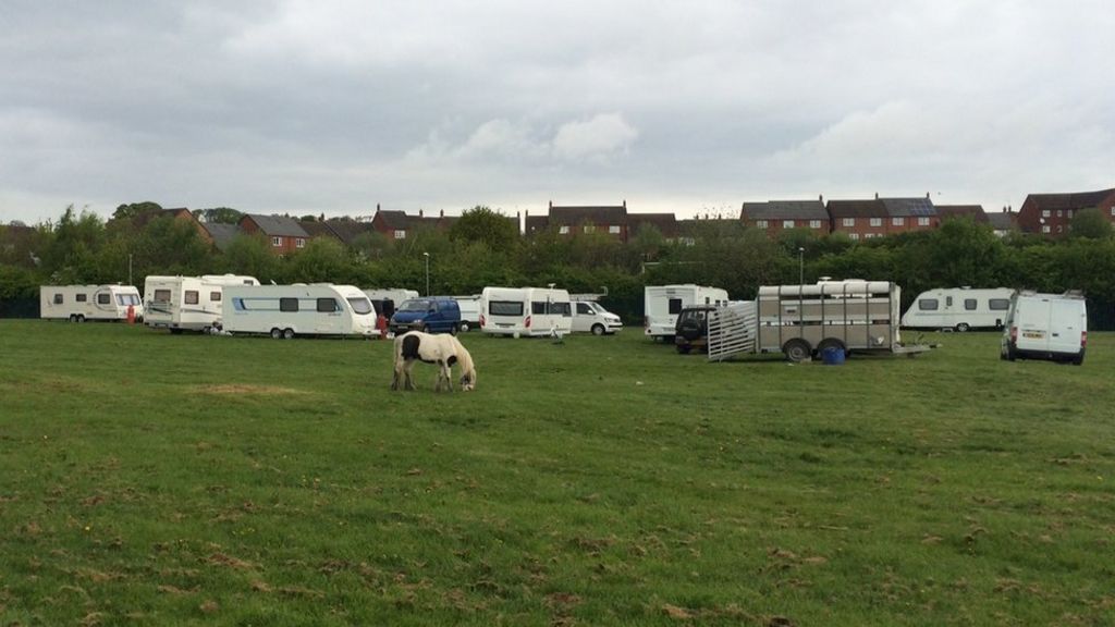 Nuneaton's Camp Hill Primary School: Clean-up after travellers leave