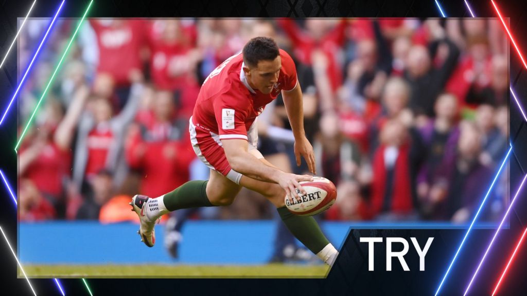 Watch: Watkin sidesteps through for Wales’ first try