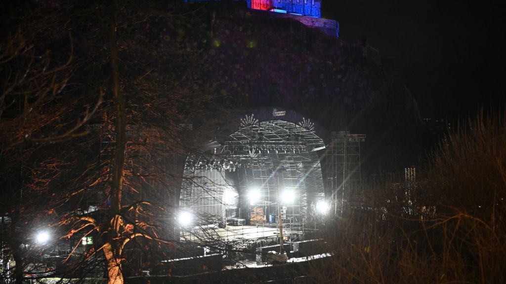 A empty stage in Edinburgh
