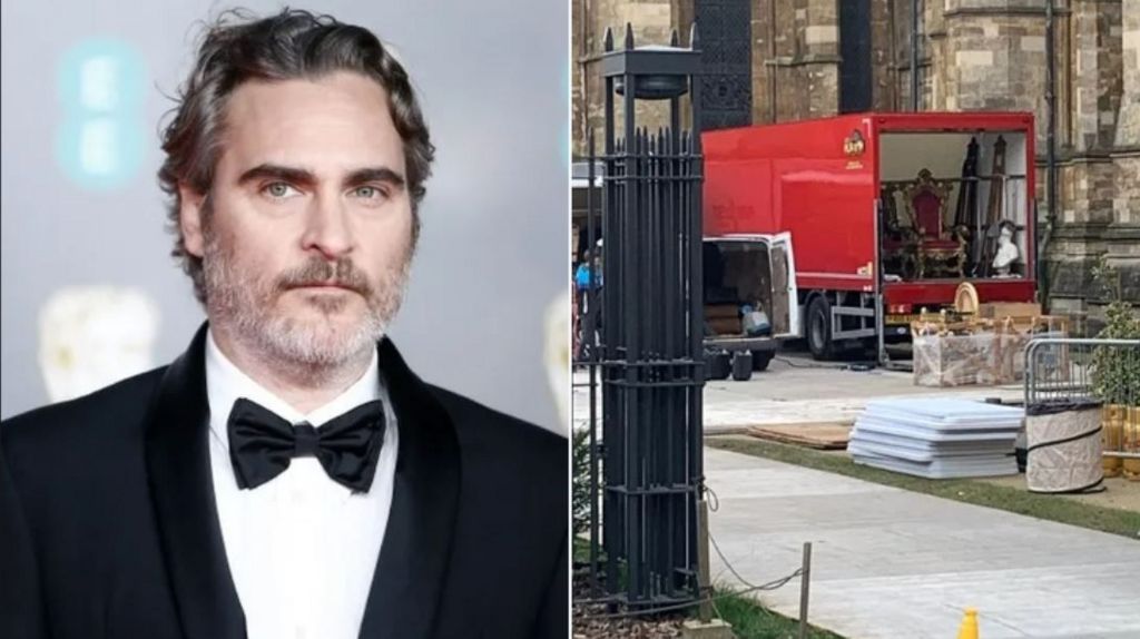 Composite image of Joaquin Phoenix and Lincoln Cathedral