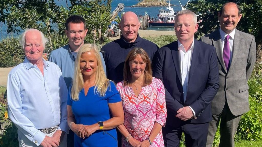 L – R:  John Singer, Herm leaseholder and acting CEO   Michael Fletcher, Head of Finance    Anne Devenport, Sales & Reservations Manager   James Hastings, Technical Services Manager   Kate Evans, Marketing & PR Manager    Tom Jones, Head of Hospitality   Shaun McDonald, Hotel General Manager