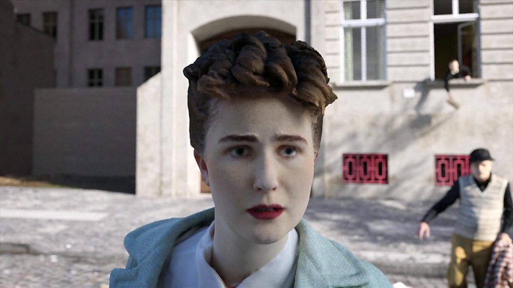 A digital recreation of woman from Berlin in 1961