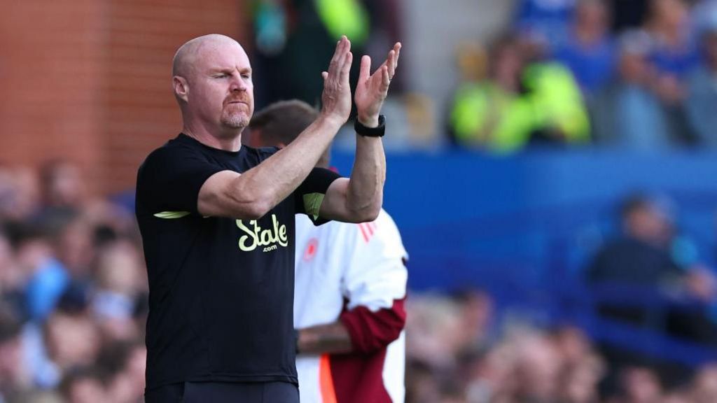 Everton boss Sean Dyche applauds during a friendly 