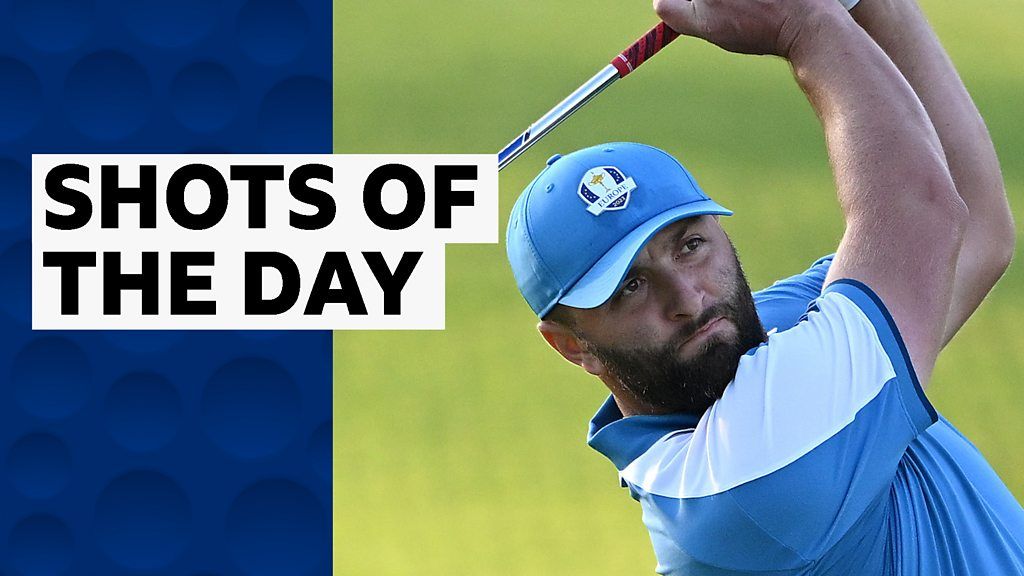Rahm stars as Europe take big lead - shots of the day