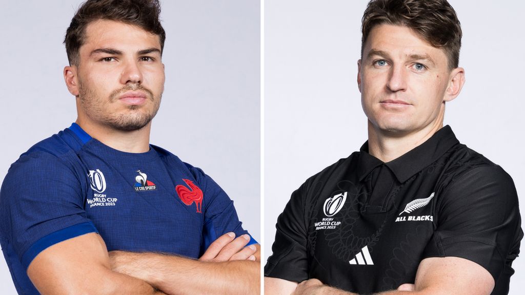 Composite image of Antoine Dupont and Beauden Barrett