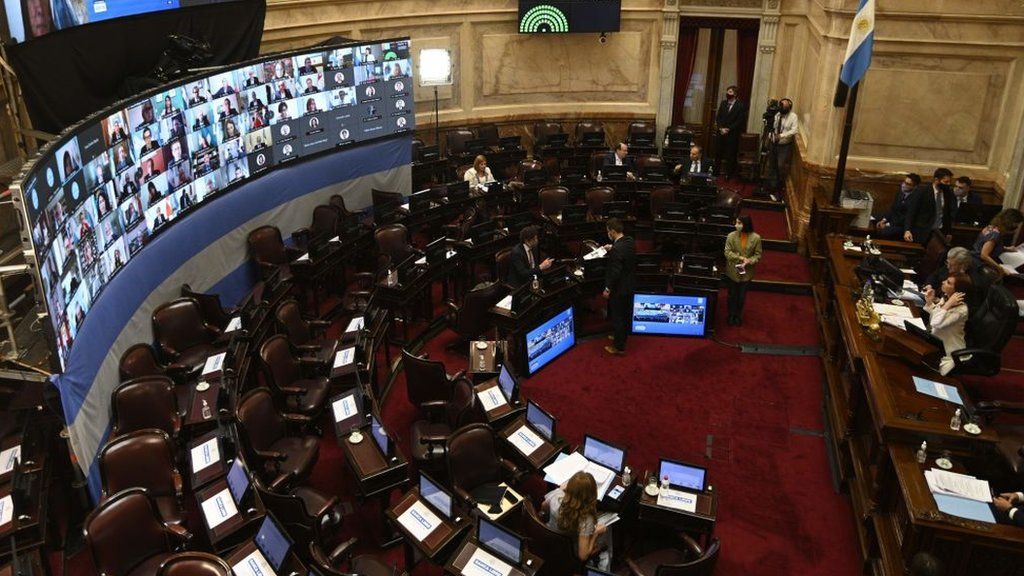 Argentina's senate debates a one-off tax on the rich, December 2020