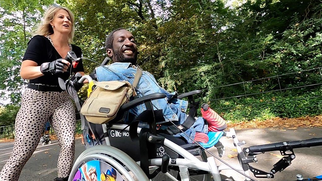 Isaac Harvey taking part in Wheels and Wheelchairs