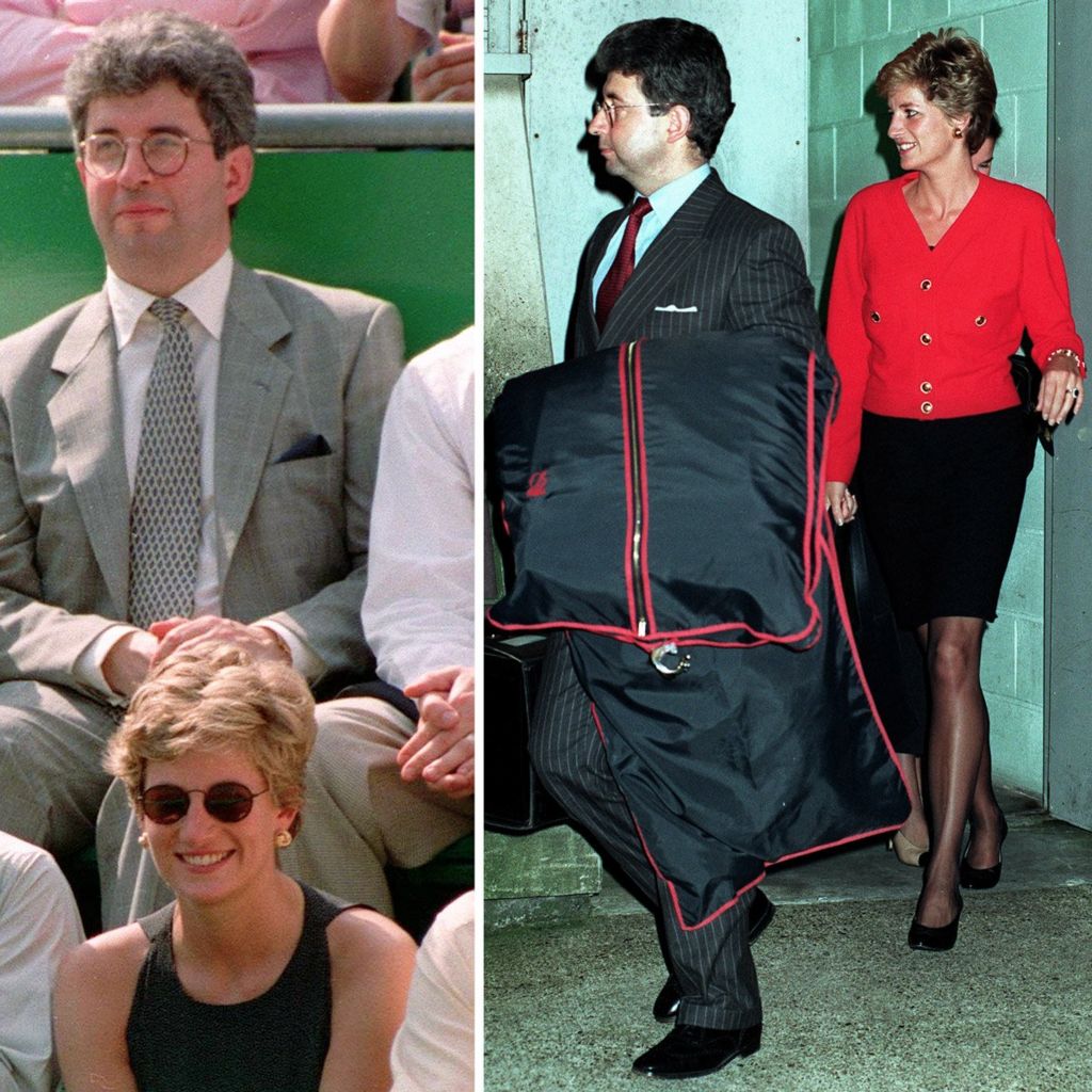Princess Diana photographed with her then private secretary Patrick Jephson