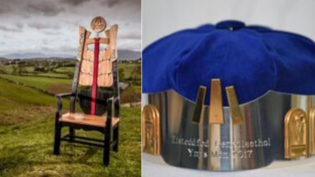 Cyflwyno Coron a Chadair Eisteddfod Genedlaethol Ynys Môn